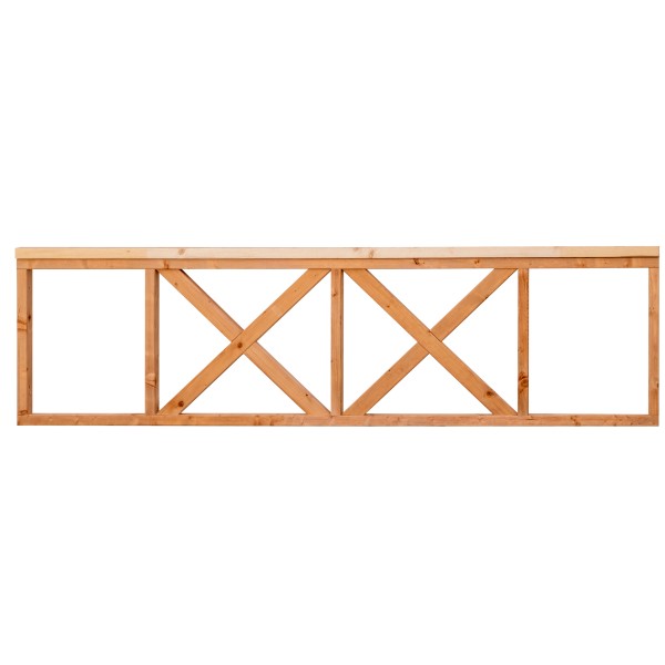 Kruishekwerk Red Class Wood inclusief afdeklat 300 x 75 cm