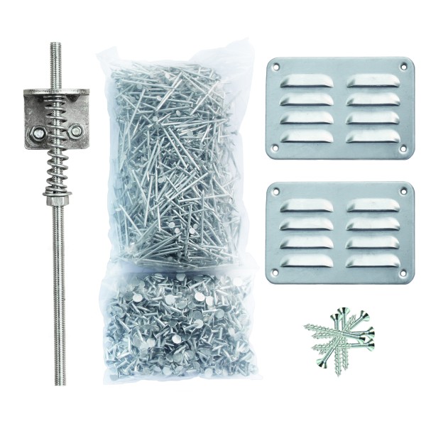 Starterset 2 - 800 spijkers / 800 asfaltnagels / ventilatieset / stormankerset