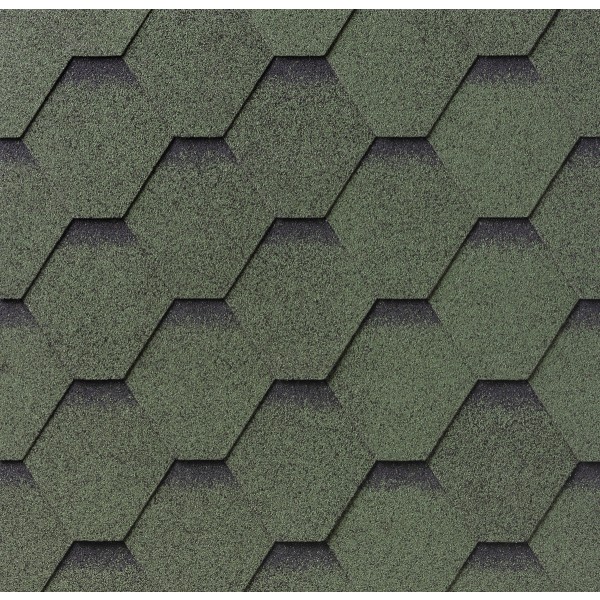 Dakshingles hexagonaal ultra groen