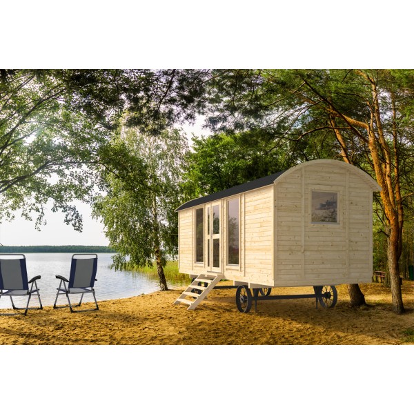 Circuswagen Barby | 19mm | vuren onbehandeld | 600 x 240 cm | excl. onderstel