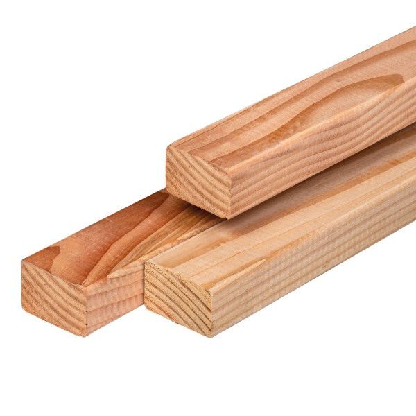 Douglas regel 45x70x2500mm, gedroogd, geschaafd, 4 ronde hoeken