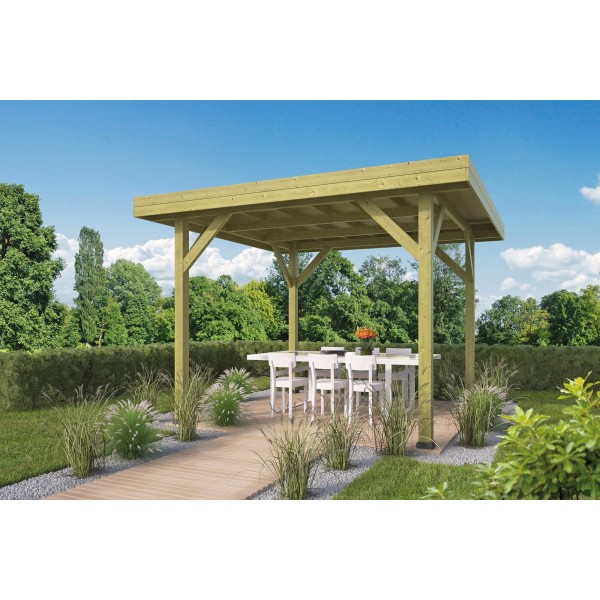 Prieel Modern middel vuren groen geïmpregneerd