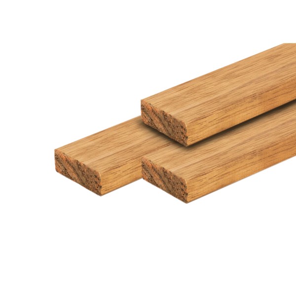 Fraké hardhout rhombus profiel 1,8 x 6,8 x 335 cm thermisch gemodificeerd, geschaafd