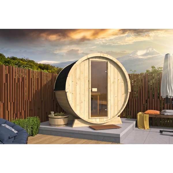 Saunabarrel | Ø205 x 160 cm | 38 mm | onbehandeld vuren