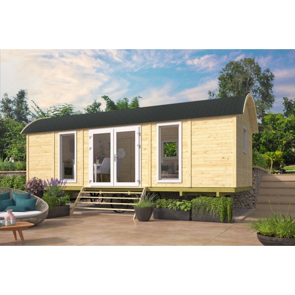 Kunststof ramen en buitendeuren wit Circuswagen Dan