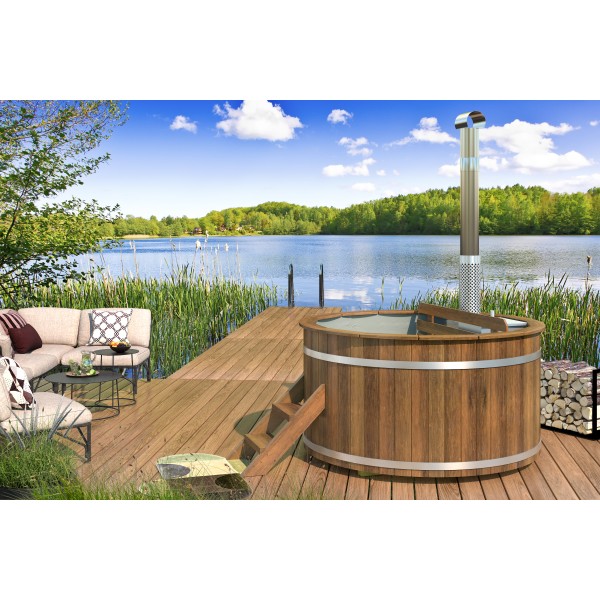 Hottub met interne RVS kachel Ø180 cm Thermowood