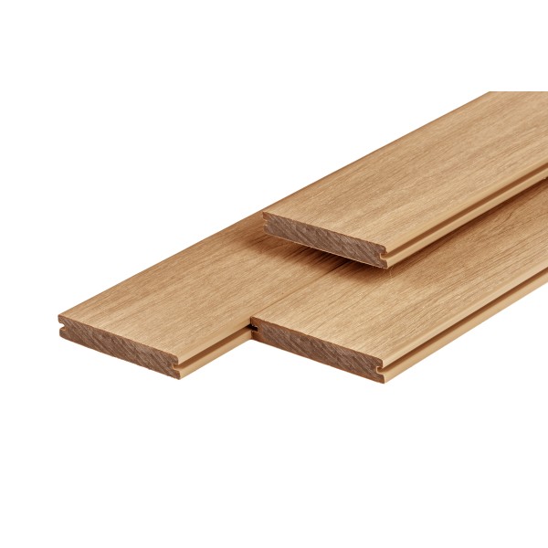 PuraShield composiet vlonderplank 2,3 x 13,8 x 400 cm, cedar, massief, fijne houtnerf, clip systeem