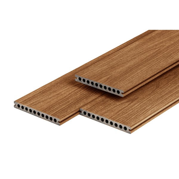 PuraShield composiet vlonderplank 2,3 x 21,0 x 300 cm, teak, semi-massief, fijne houtnerf, clip systeem