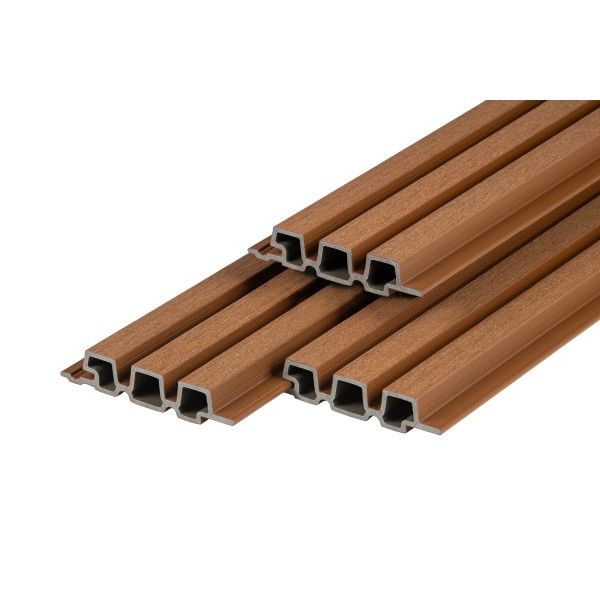 PuraTech 30 composiet triple profiel 3,3 x 17,0 x 290 cm, teak, fijne houtnerf