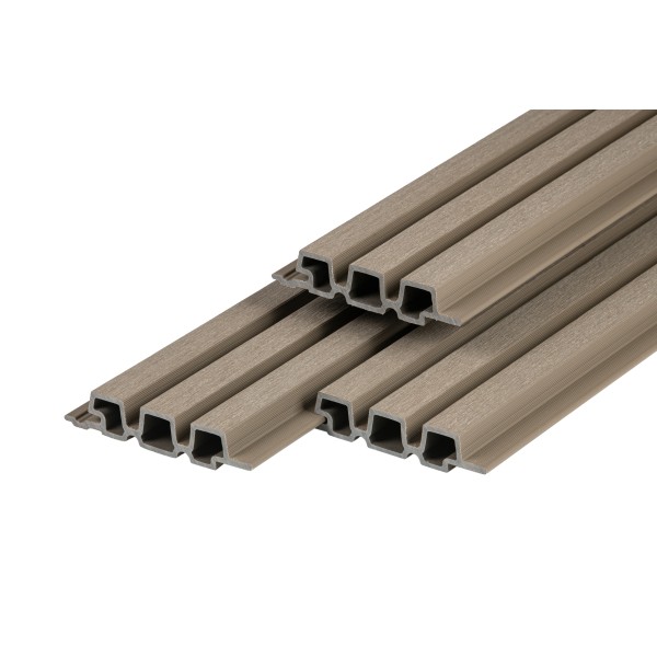 PuraTech 30 composiet triple profiel 3,3 x 17,0 x 290 cm, light grey, fijne houtnerf