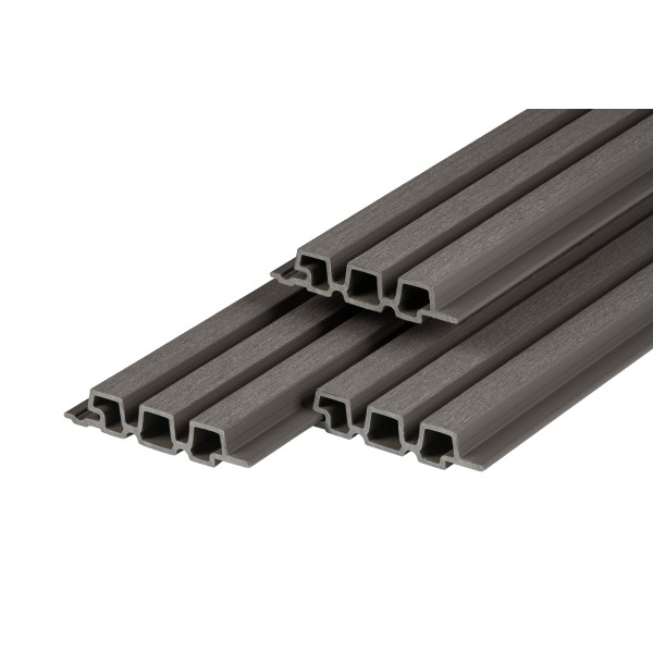 PuraTech 30 composiet triple profiel 3,3 x 17,0 x 290 cm, dark grey, fijne houtnerf