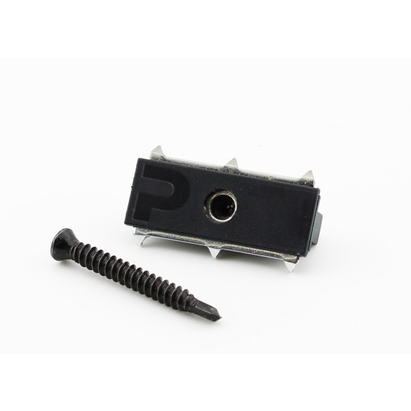 PuraFix vlonderplank clip RVS zwart voor blinde bevestiging - set 100 stuks