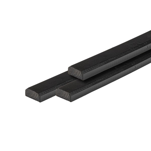 NE vuren lat 18x40x2240mm, zwart gespoten, geschaafd, 2 zijden vellingkant