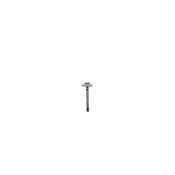 Daktrimschroef RVS A2 4,5 x 40 mm, boorpunt, EPDM Ring 15 mm (Doos 50 stuks)