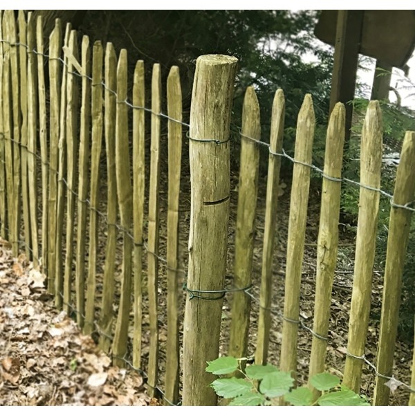 Kastanje pallisade Ø 14,0-16,0 x 300 cm, gepunt, geschild