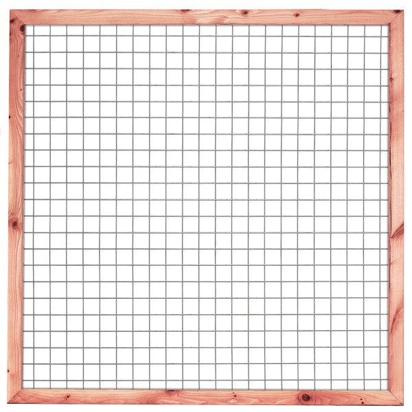 Gaaselement vuurverzinkt maaswijdte 7,5 x 7,5 cm met robuust Douglas 4,5 x 9,0 cm H180 x B180 cm