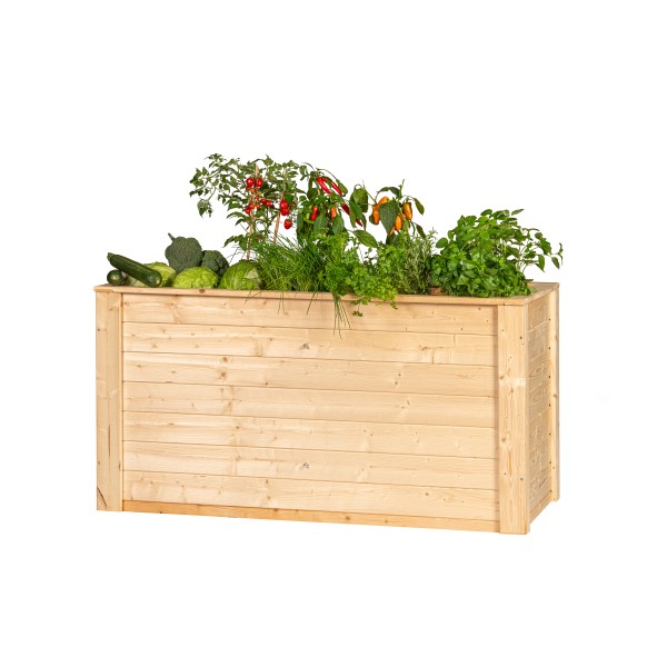 Verhoogde plantenbak Neckar, onbehandeld vuren B150 x D76 x H79 cm