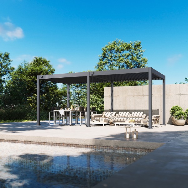 Tuindeco Advance  line vrijstaande aluminium overkapping 300 x 600 x 255 cm antraciet