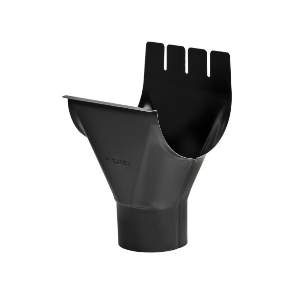 Gootuitloop zwart gecoat