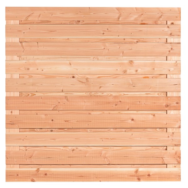 Tuinscherm Jasmund, douglas, RVS-geschroefd, horizontaal, 21-planks (19+2) 180 x 180 cm