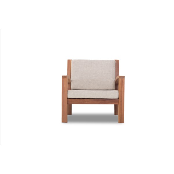 Teak modulaire lounge set Tambora – Fauteuil incl. kussens – 80 x 80 x H85 cm