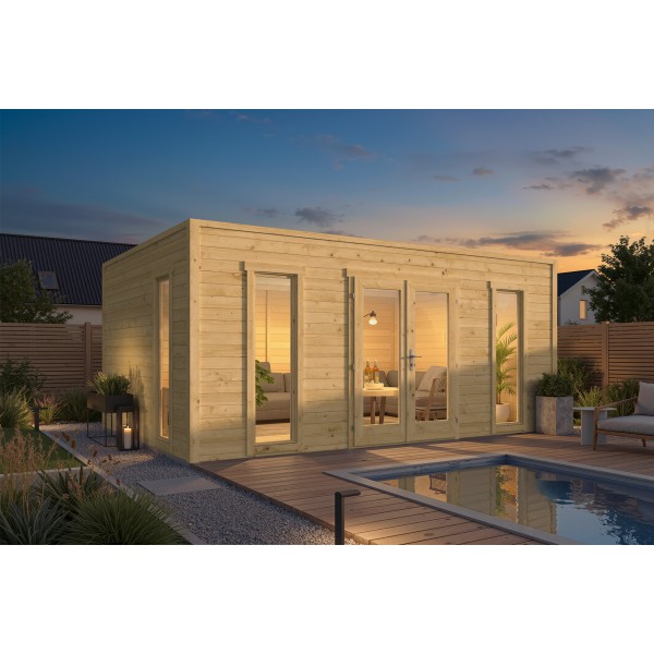 Blokhut - Tuinhuis Marco | 28 mm | vuren onbehandeld