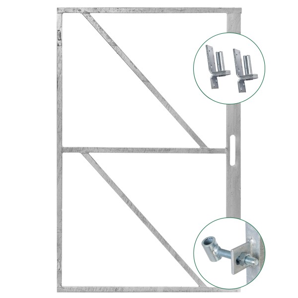 IJzeren deurframe met slotkastuitsparing 1550x1000mm