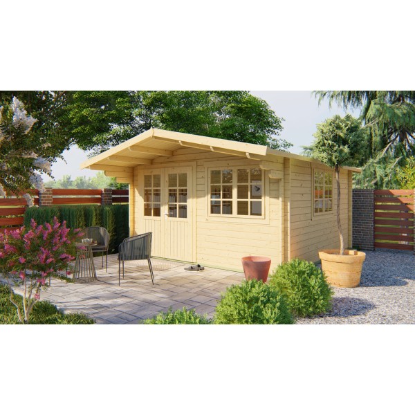 Blokhut - Tuinhuis Inge | 44 mm | vuren onbehandeld