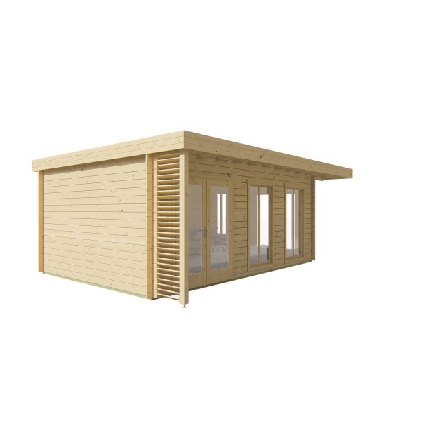 Blokhut - Tuinhuis Hildegard | 44 mm | vuren onbehandeld 3 Blokhut - Tuinhuis Hildegard | 44 mm | vuren onbehandeld - Afbeelding 3