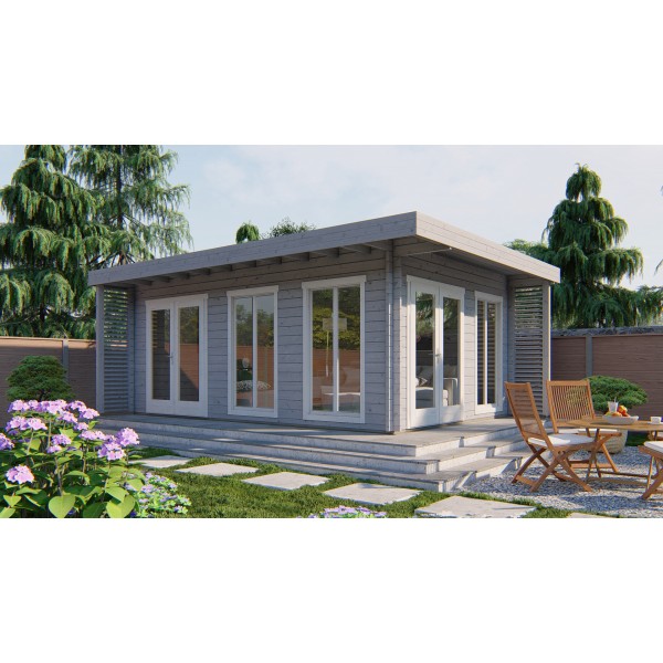 Blokhut - Tuinhuis Hildegard | 44 mm | vuren onbehandeld 5 Blokhut - Tuinhuis Hildegard | 44 mm | vuren onbehandeld - Afbeelding 5