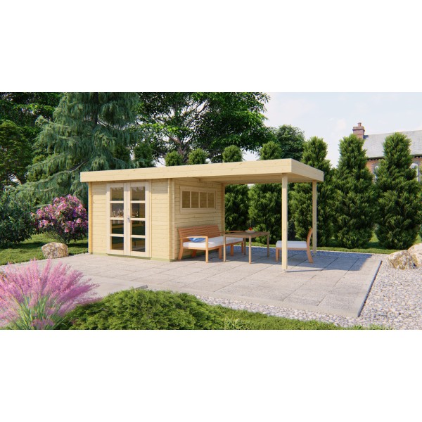 Blokhut - Tuinhuis Dellinger | 28 mm | vuren onbehandeld