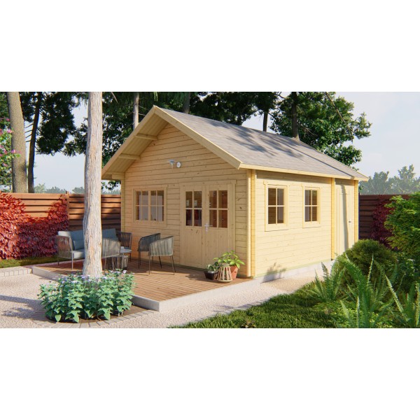 Blokhut - Tuinhuis Berlin | 44 mm | vuren onbehandeld