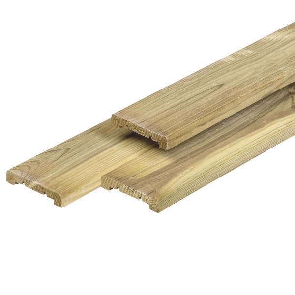 Grenen afdekkap 17x88x1830mm, vers, groen geïmpregneerd, geschaafd