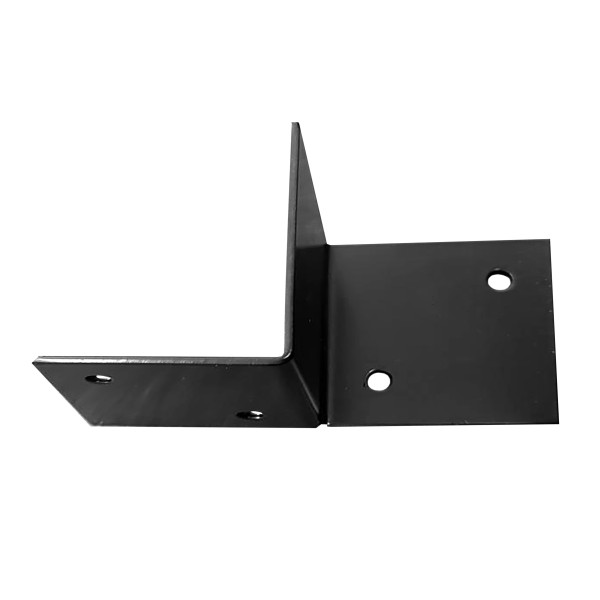 Pergola muurelement voor 90x90mm balken, rechts, zwart gepoedercoat, incl. bevestigingsset