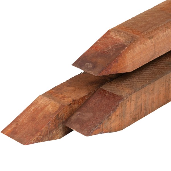 Azobé hardhout paal 60x60x750mm fijnbezaagd, gepunt
