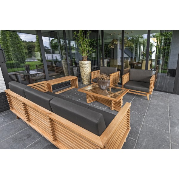 Teak loungeset Riverside fauteuil incl. kusses 3 Teak loungeset Riverside fauteuil incl. kusses - Afbeelding 3