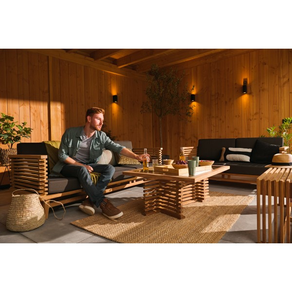 Teak loungeset Riverside bijzet bankje excl. kussens 3 Teak loungeset Riverside bijzet bankje excl. kussens - Afbeelding 3